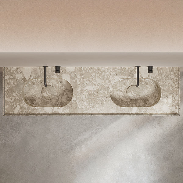 MonBlari STRATA Series Custom Bathroom Vanity Set with Double Undermount Sinks