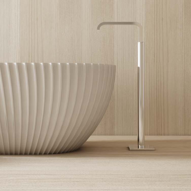 67 Inch MonBlari Venus Series Solid Surface Freestanding BathtubMR88871MW-Closeup