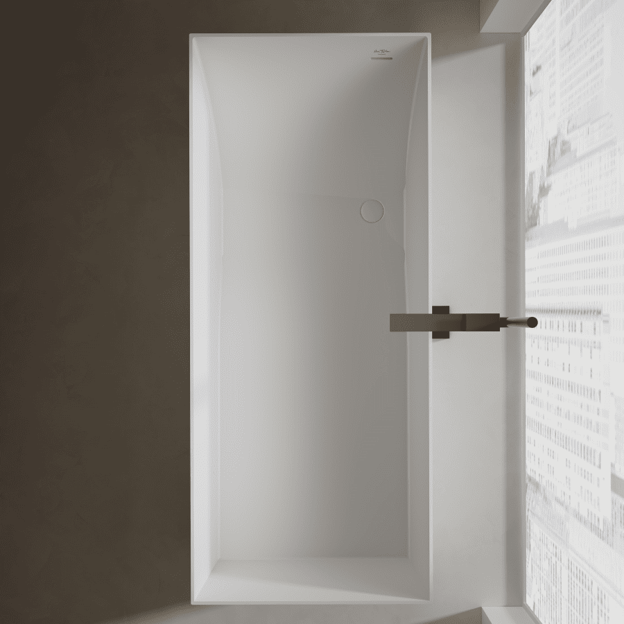 59.1 Inch MonBlari NORMA Solid Surface Freestanding Bathtub