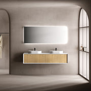 MonBlari Solid Surface Vanity With Mirror TW-2202-BACK TO WALL-FrontView