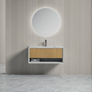 39 Inch MonBlari Solid Surface Cabinet Set With Mirror-FrontView