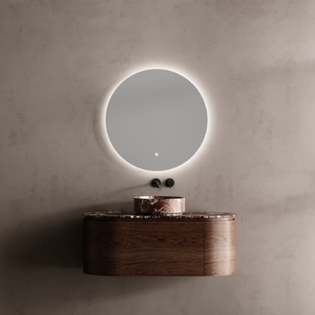 MonBlari Marble Vanity With Mirror TW-5001M-BACK TO WALL-FrontView