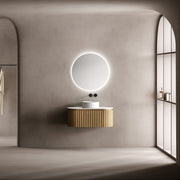 MonBlari Solid Surface Vanity With Mirror TW-5101-BACK TO WALL-FrontView
