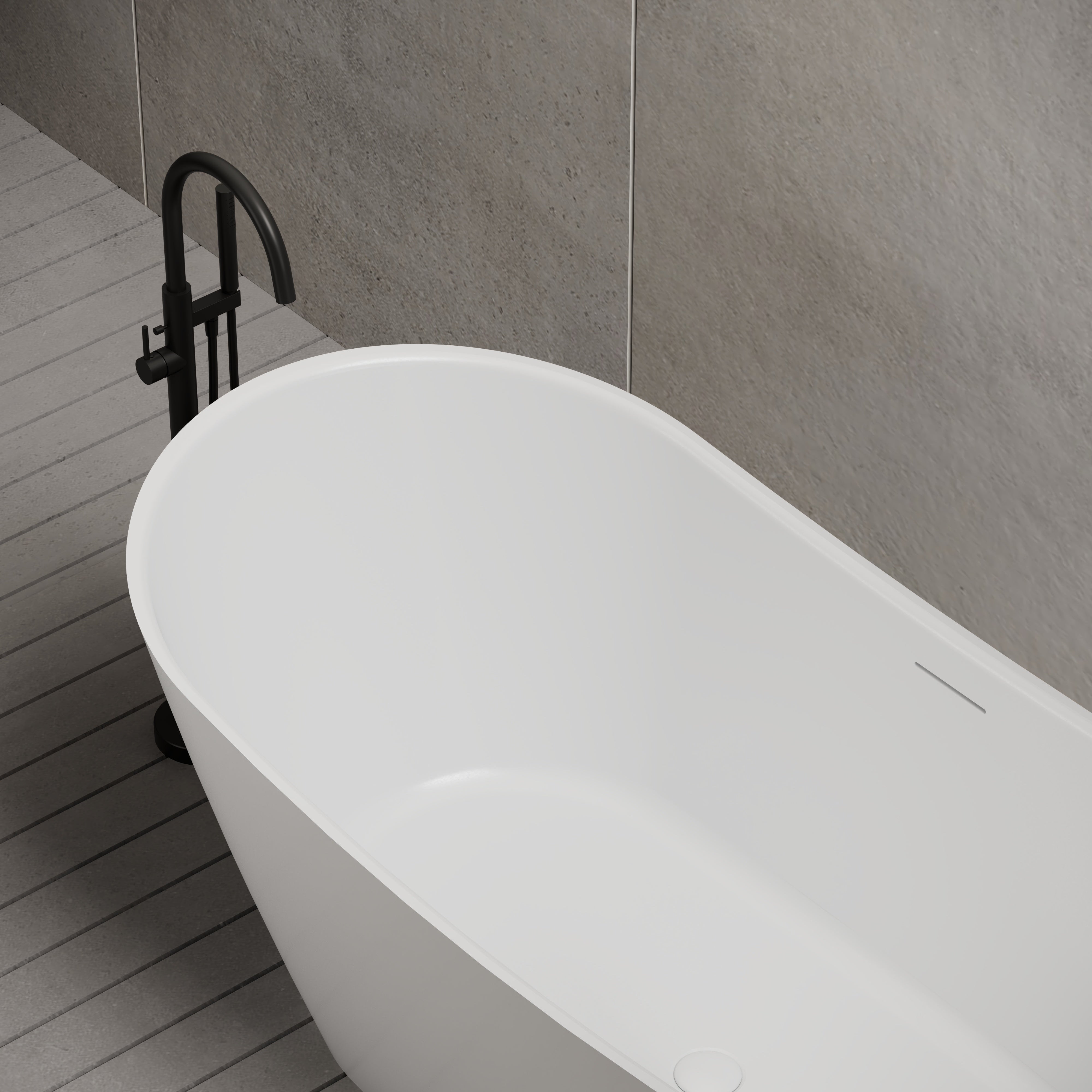 67 Inch MonBlari Acrylic Freestanding BathtubTW6612GW-Closeup