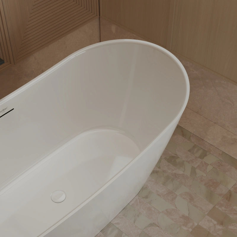 60-67 Inch MonBlari Acrylic Freestanding Bathtub