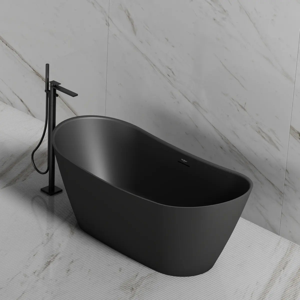 60-67 Inch MonBlari Acrylic Freestanding Bathtub