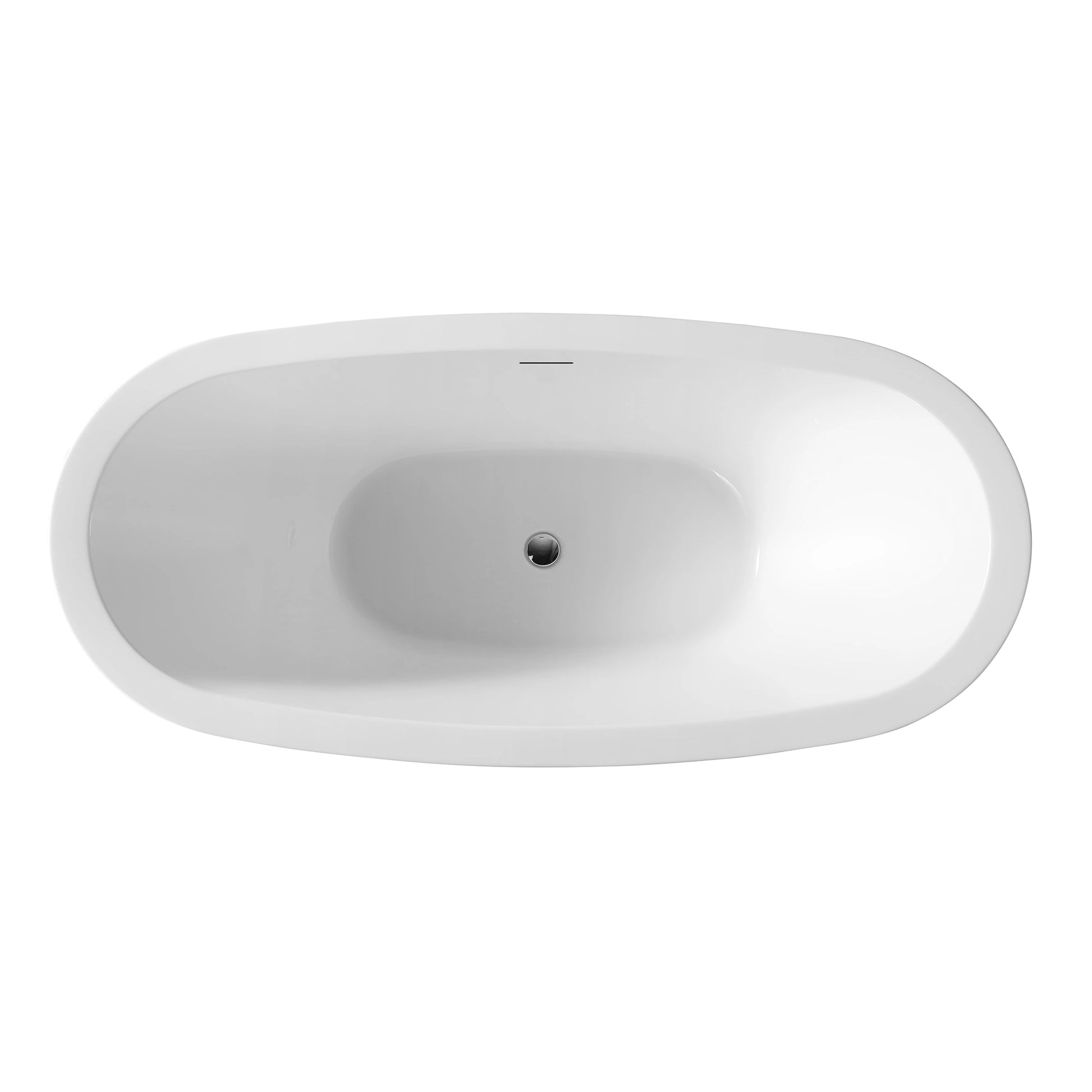 71 Inch MonBlari Acrylic Freestanding BathtubTW6673GW-TopView