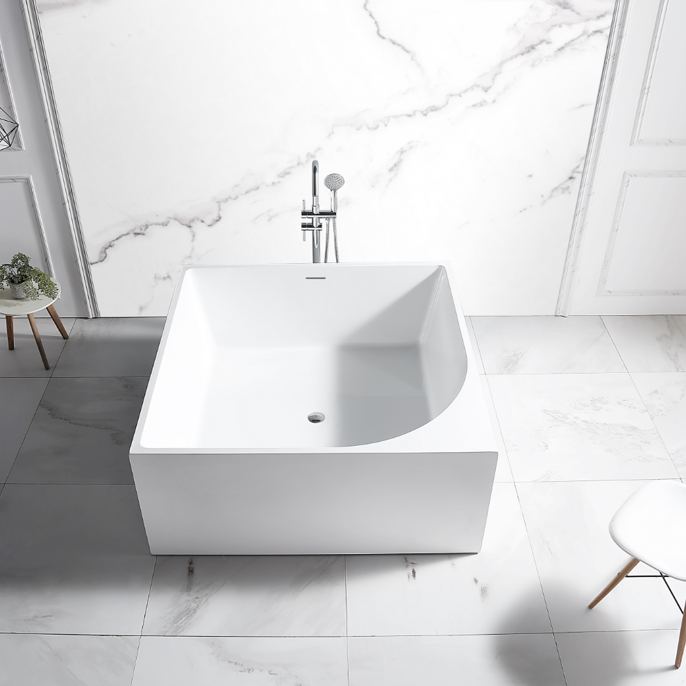 55 Inch MonBlari Acrylic Freestanding Bathtub TW-6693-GW-FrontView