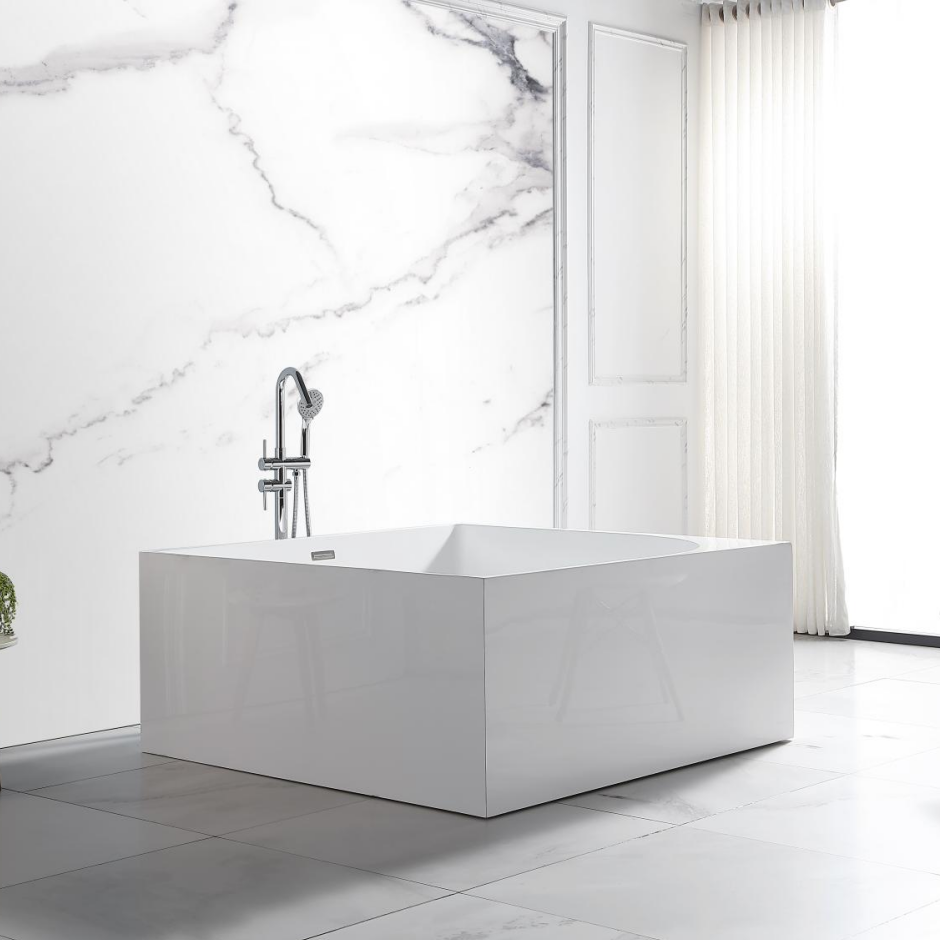 55 Inch MonBlari Acrylic Freestanding BathtubTW6693GW-DiagonalView