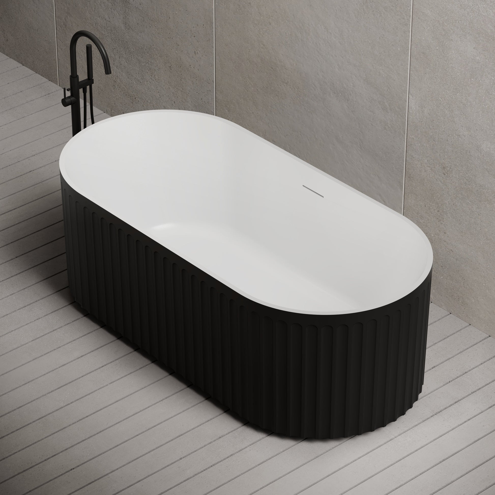 59 Inch MonBlari Acrylic Freestanding Bathtub TW-7111-SideTop