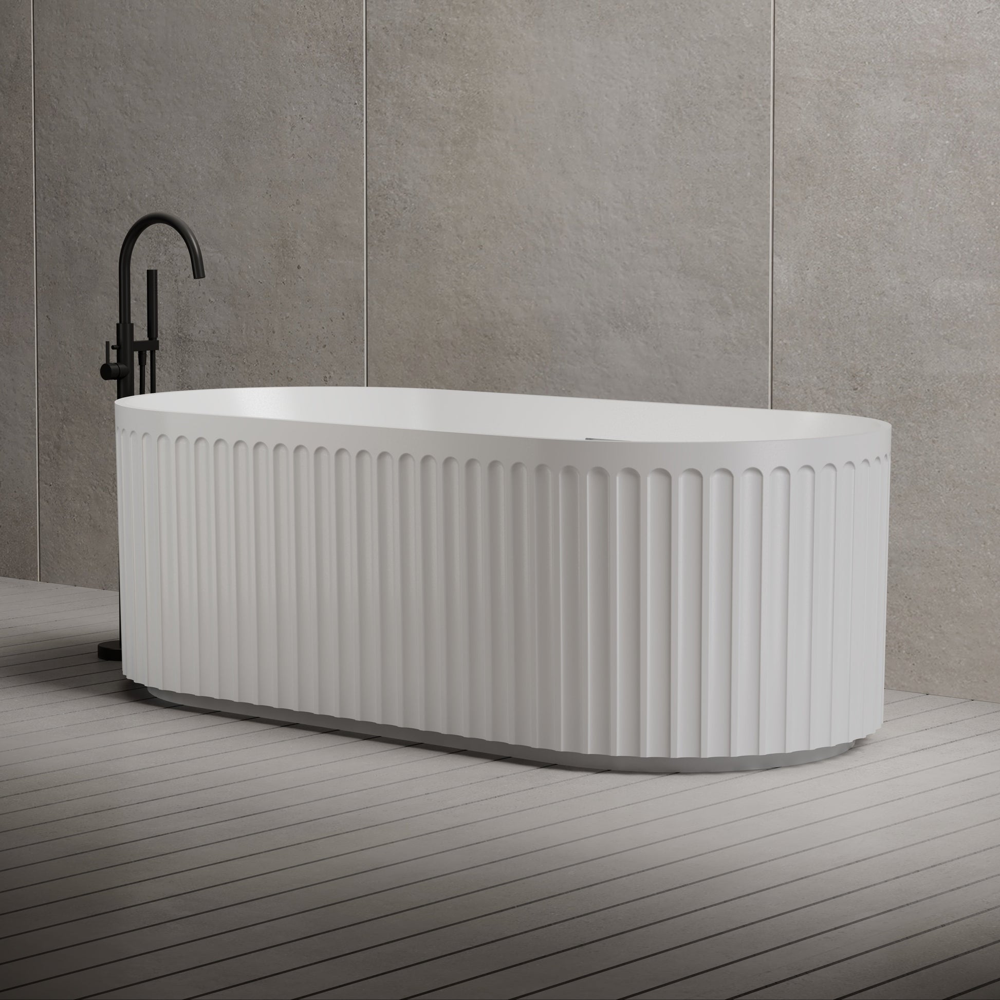 MonBlari Acrylic Freestanding Bathtub TW-7111-GW-SideView