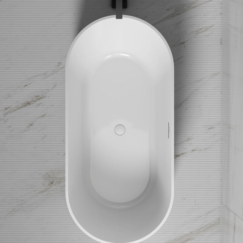 59-67 Inch MonBlari Acrylic Freestanding Bathtub