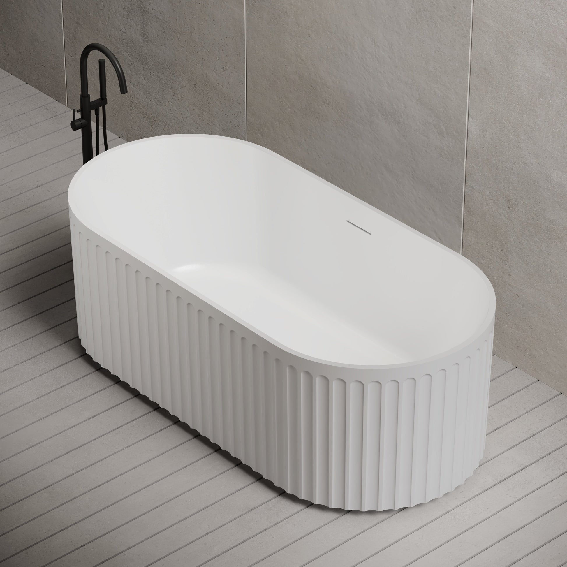 59 Inch MonBlari Acrylic Freestanding Bathtub TW-7111-SideTop