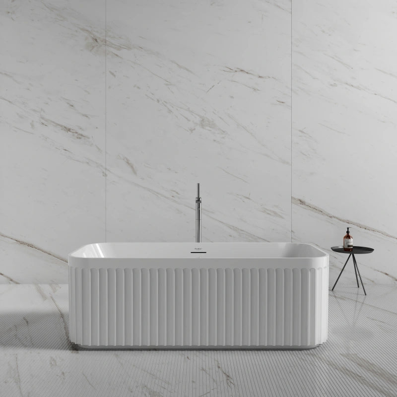 59-67 Inch MonBlari Acrylic Freestanding Bathtub