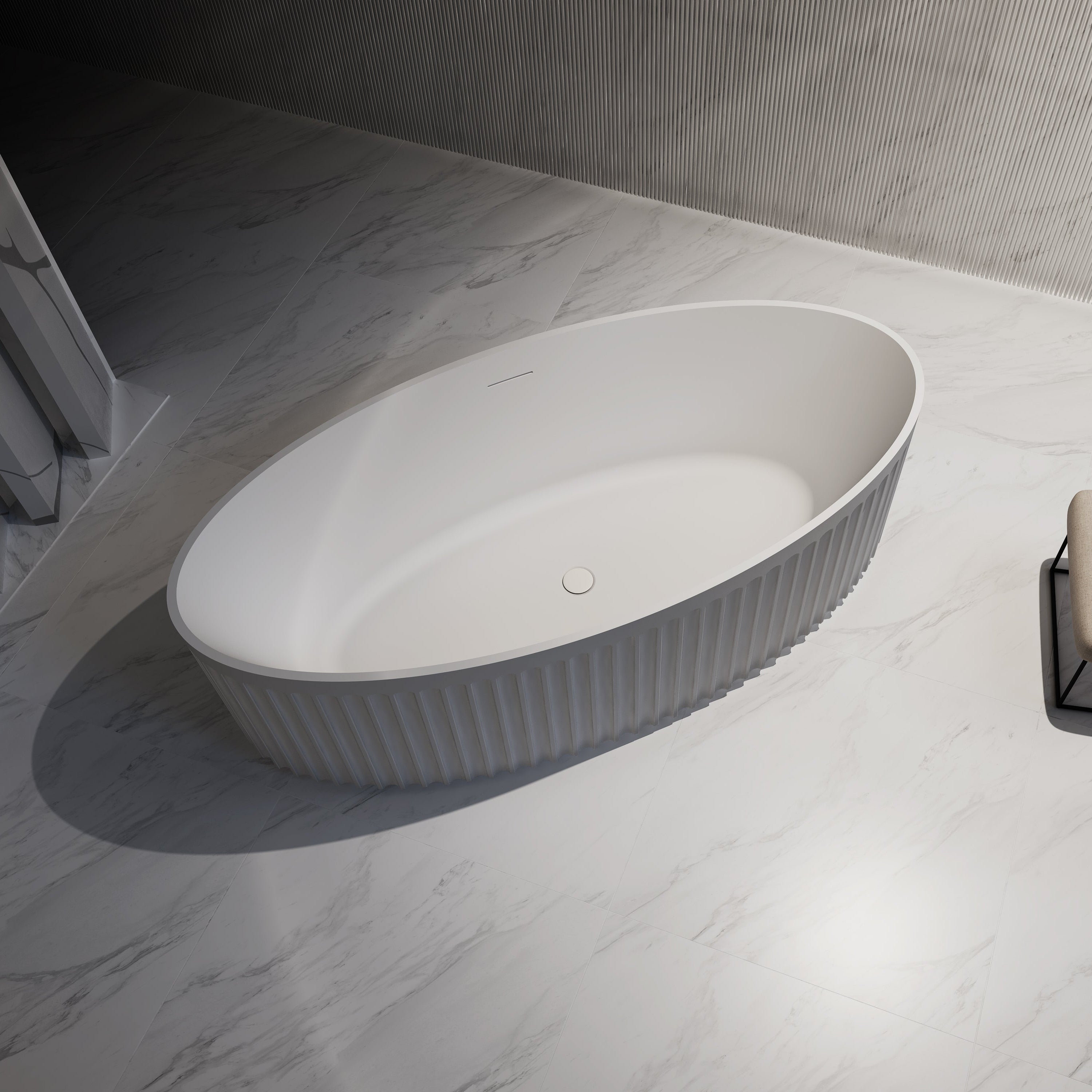 71 Inch MonBlari Acrylic Freestanding Bathtub-TopView