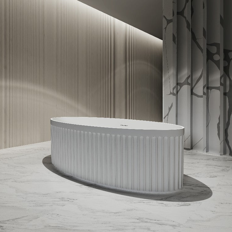 71 Inch MonBlari Acrylic Freestanding Bathtub-SideView