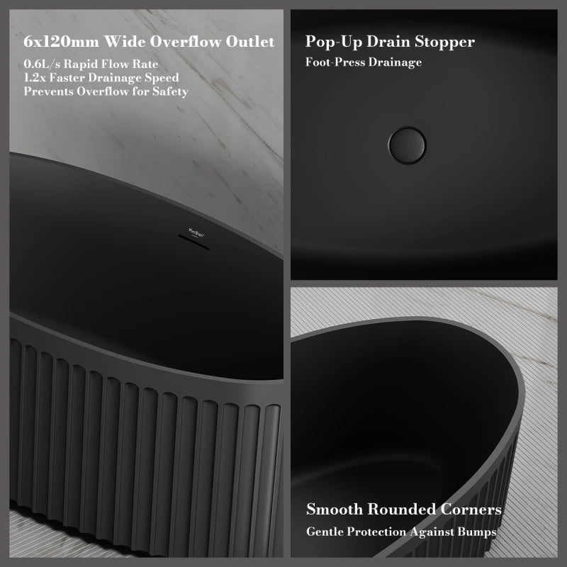 67 Inch MonBlari Acrylic Freestanding Bathtub
