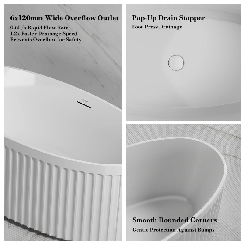 67 Inch MonBlari Acrylic Freestanding Bathtub
