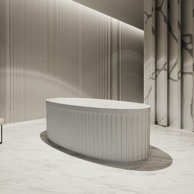 67 Inch MonBlari Acrylic Freestanding Bathtub-SideView