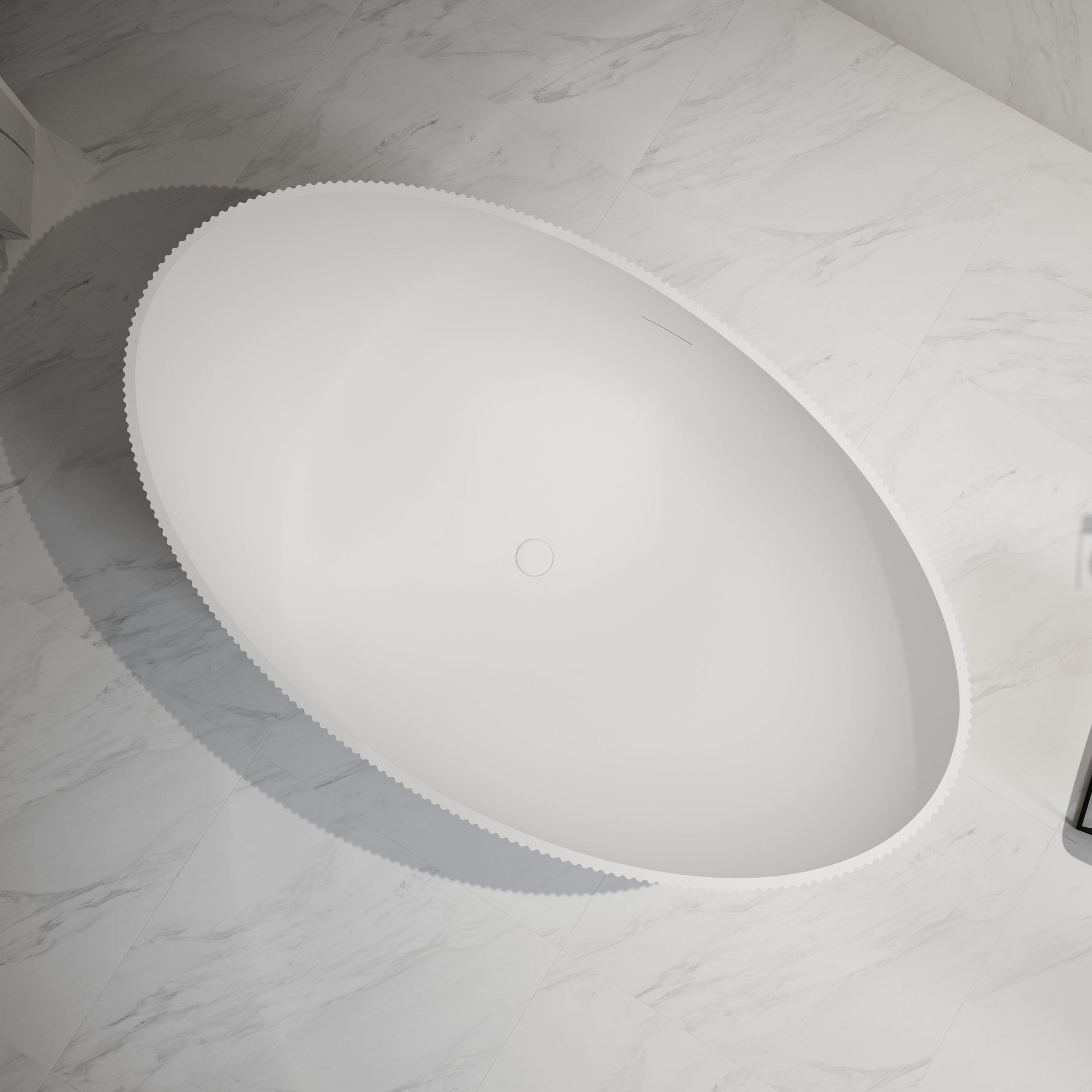 71 Inch MonBlari Acrylic Freestanding Bathtub-TopView