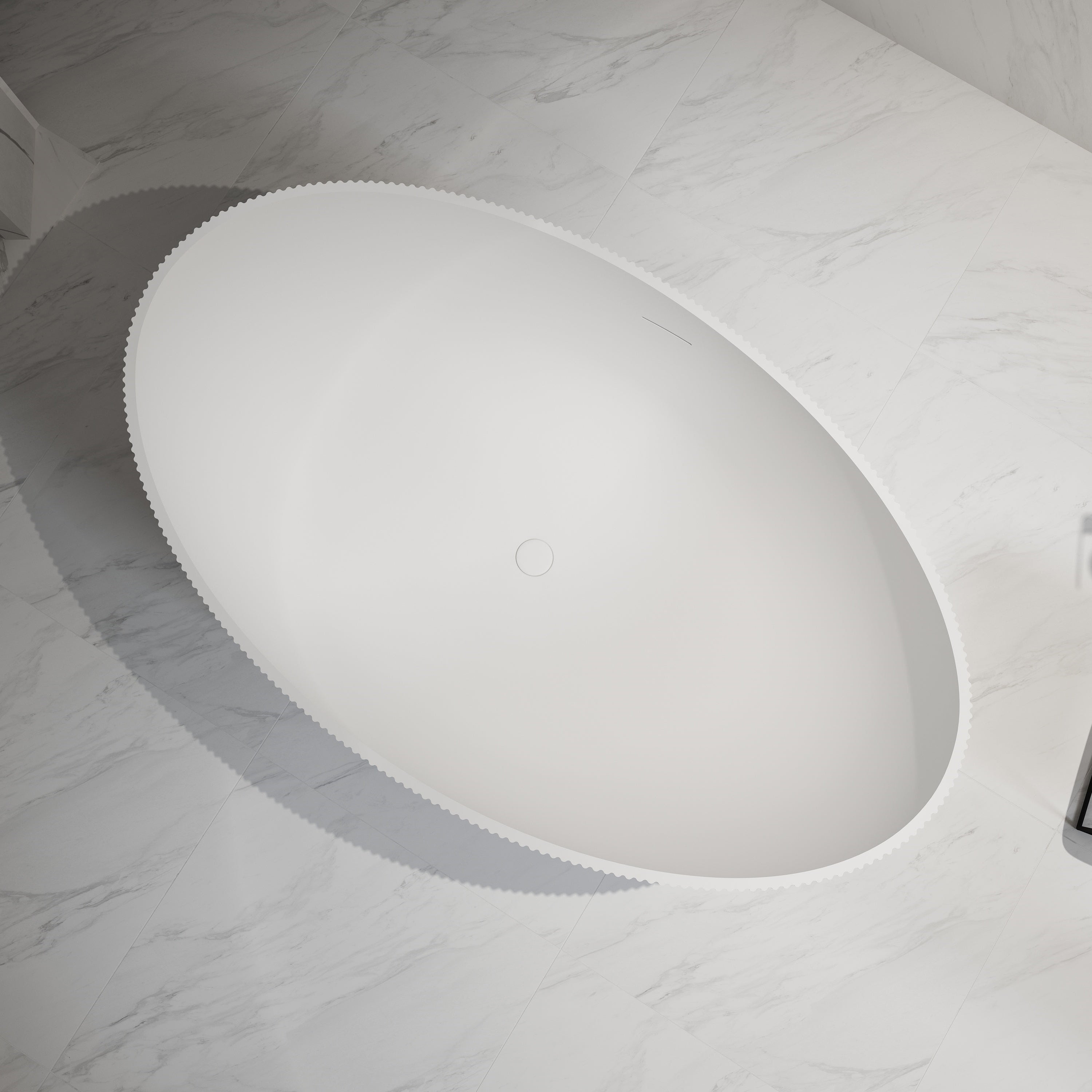 71 Inch MonBlari Acrylic Freestanding Bathtub-TopView