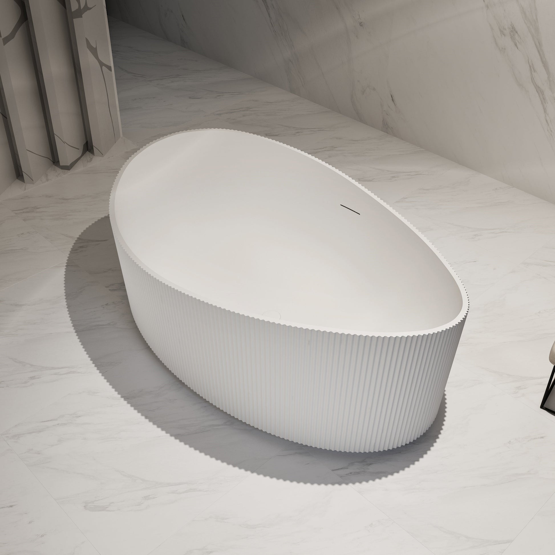 71 Inch MonBlari Acrylic Freestanding Bathtub-RightTop