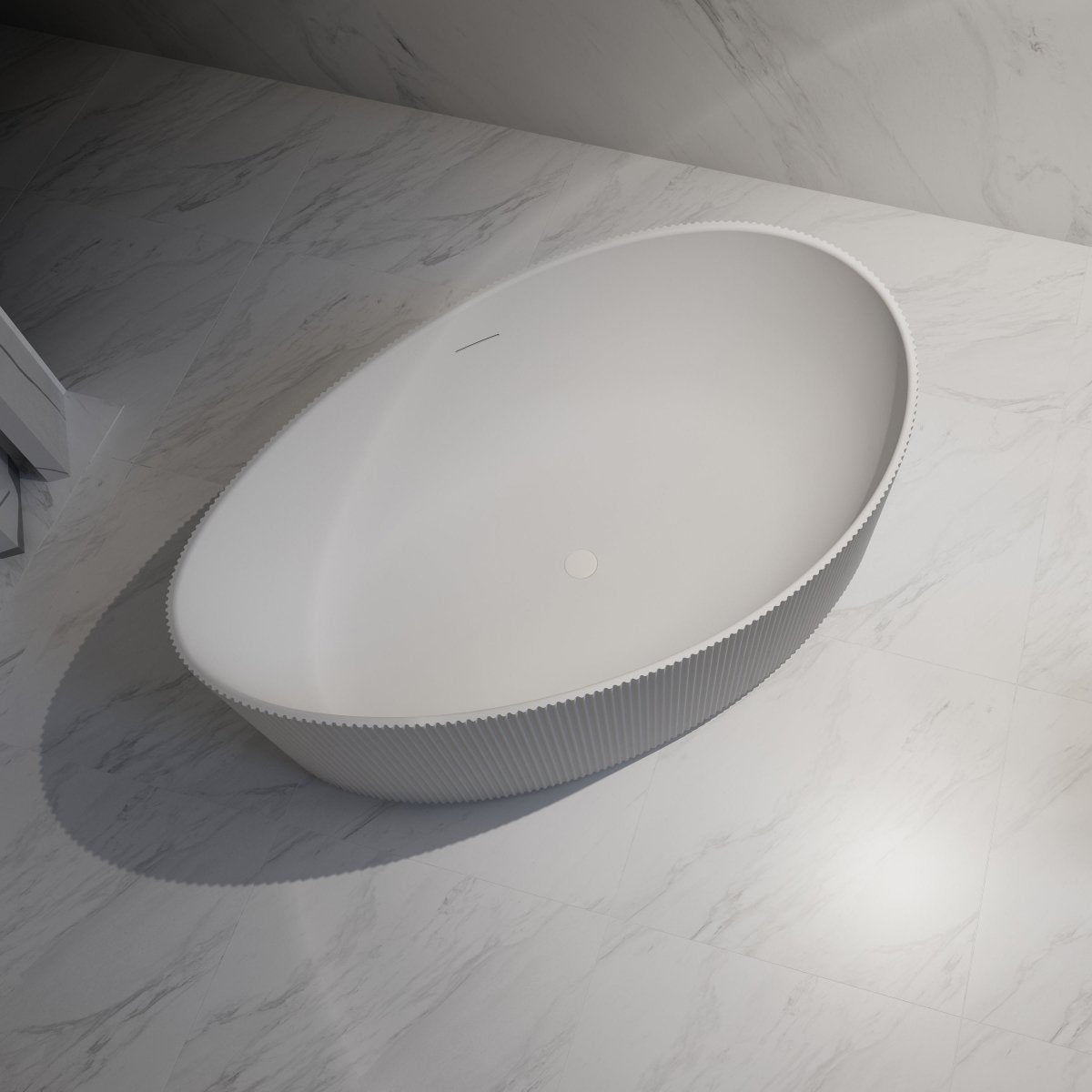 71 Inch MonBlari Acrylic Freestanding Bathtub-SideTop