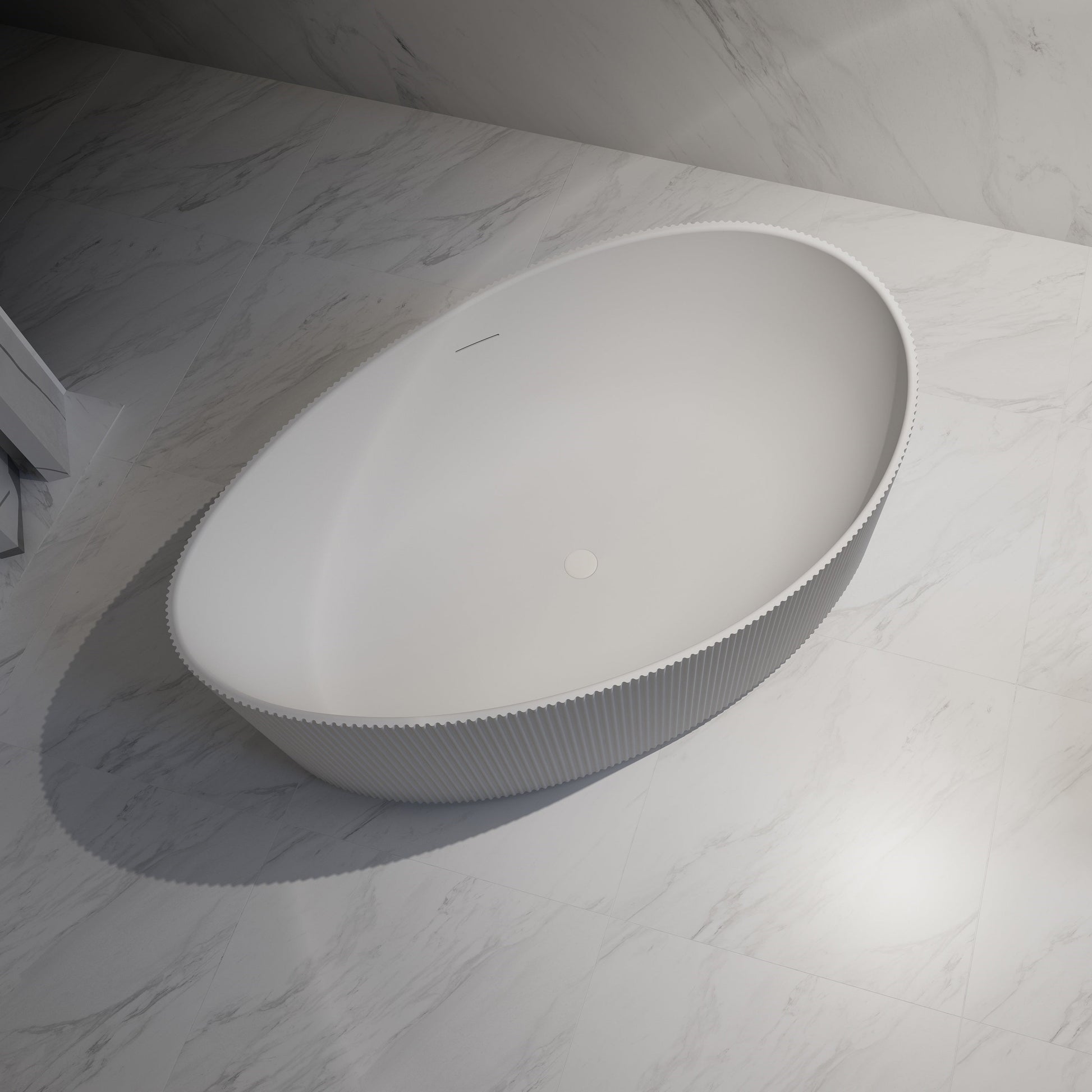 71 Inch MonBlari Acrylic Freestanding Bathtub-SideTop