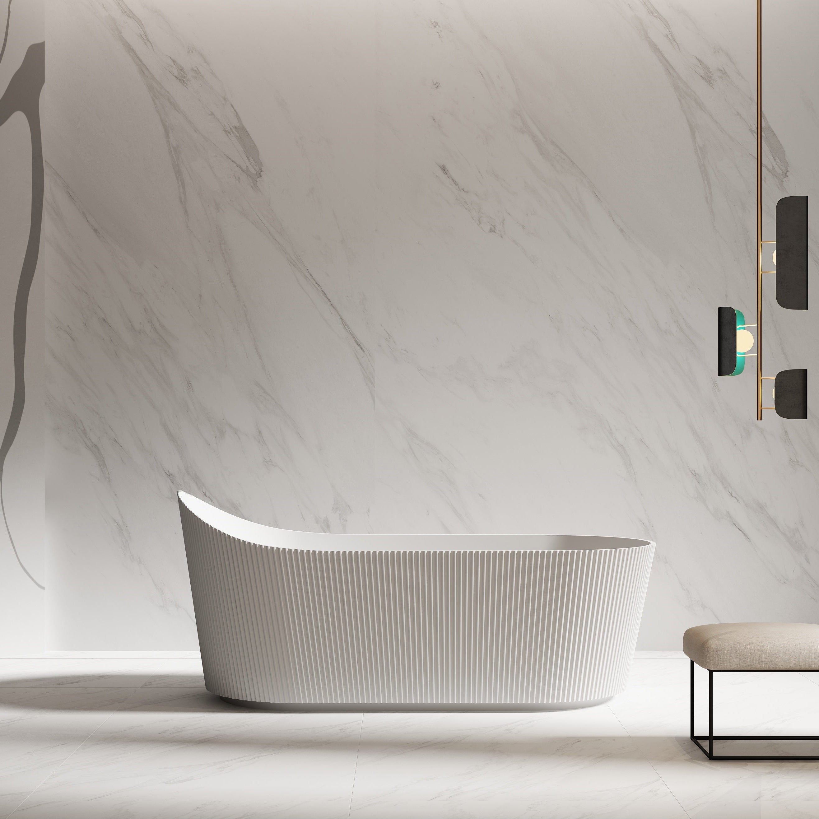 67 Inch MonBlari Acrylic Freestanding Bathtub TW-7192-GW-FrontView