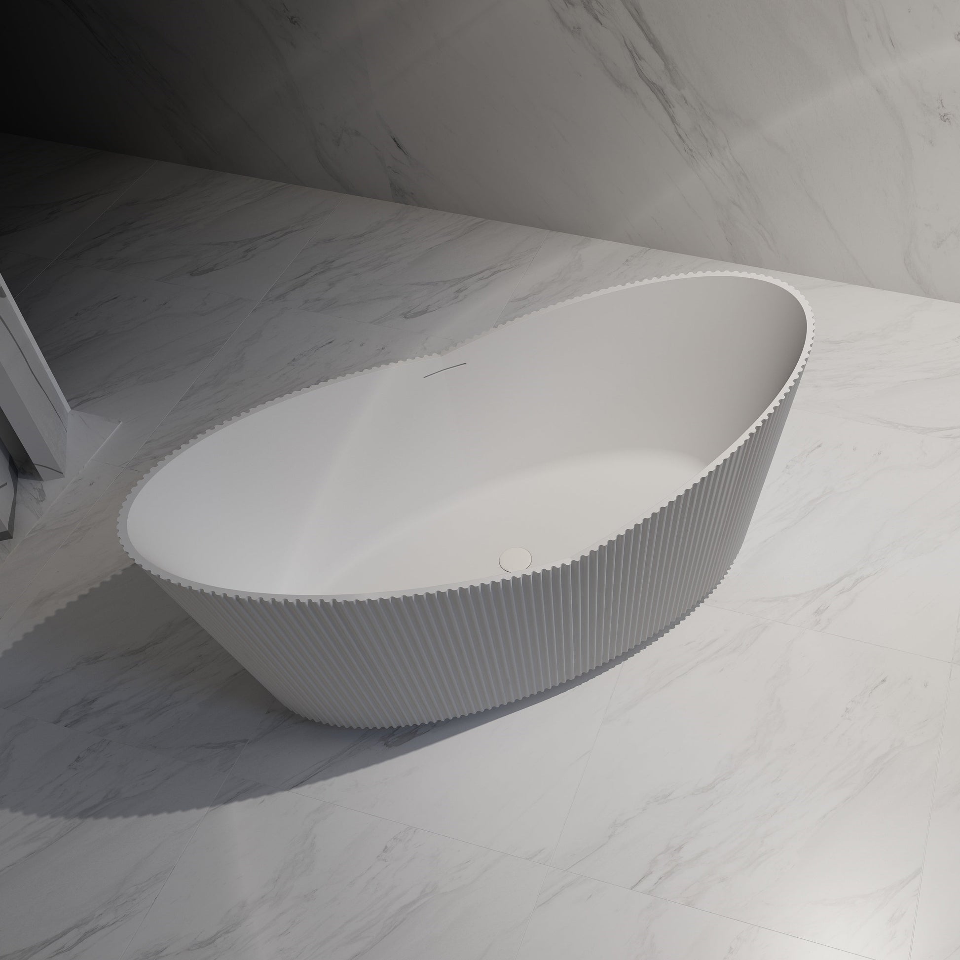 67 Inch MonBlari Acrylic Freestanding Bathtub-TopView