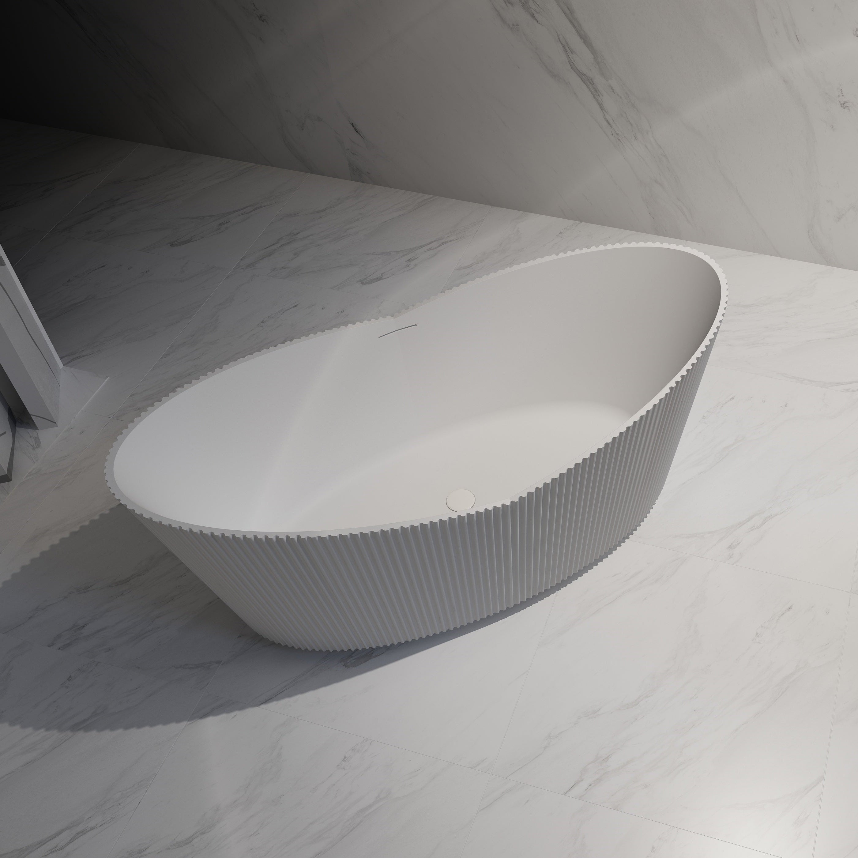 67 Inch MonBlari Acrylic Freestanding Bathtub-TopView