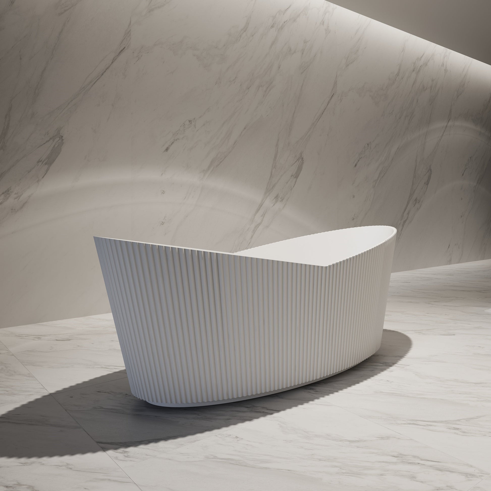 67 Inch MonBlari Acrylic Freestanding Bathtub-SideView