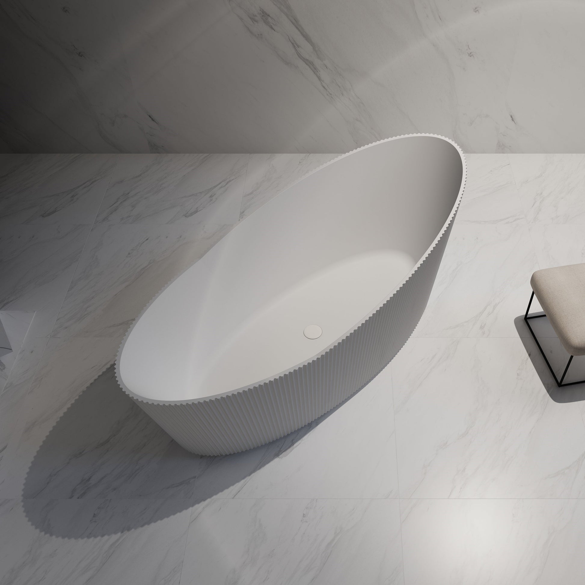 71 Inch MonBlari Acrylic Freestanding Bathtub TW-7198-GW-TopView