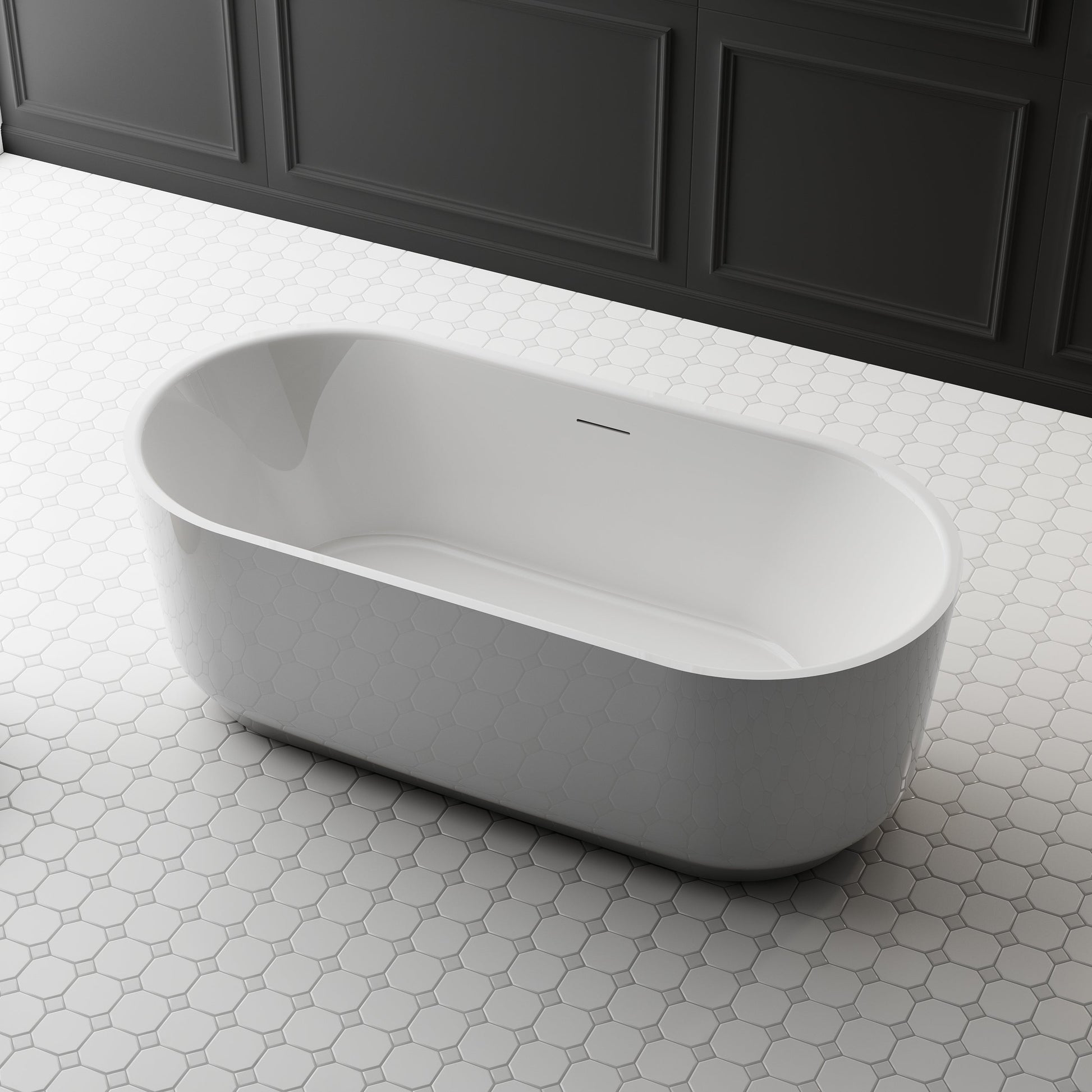 MonBlari Acrylic Freestanding Bathtub TW-7311-GW-SideTop