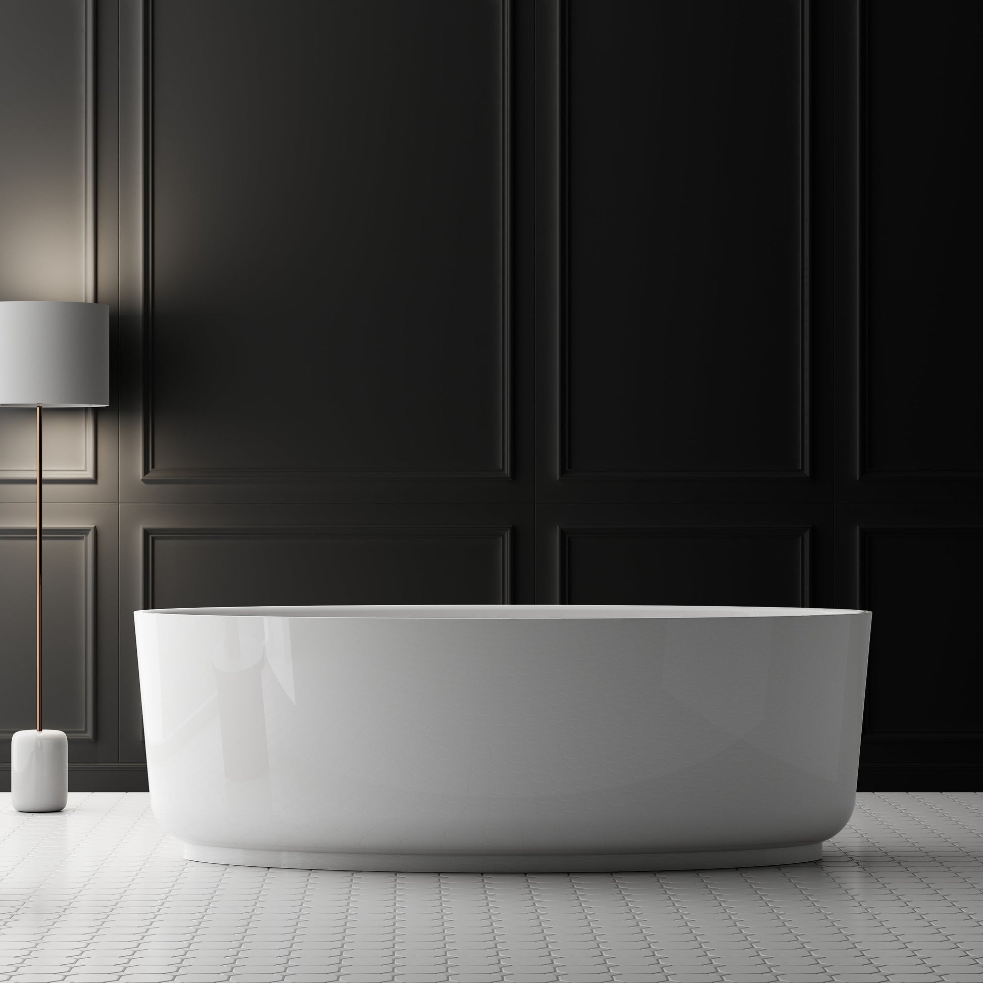 MonBlari Acrylic Freestanding Bathtub TW-7317-GW-FrontView