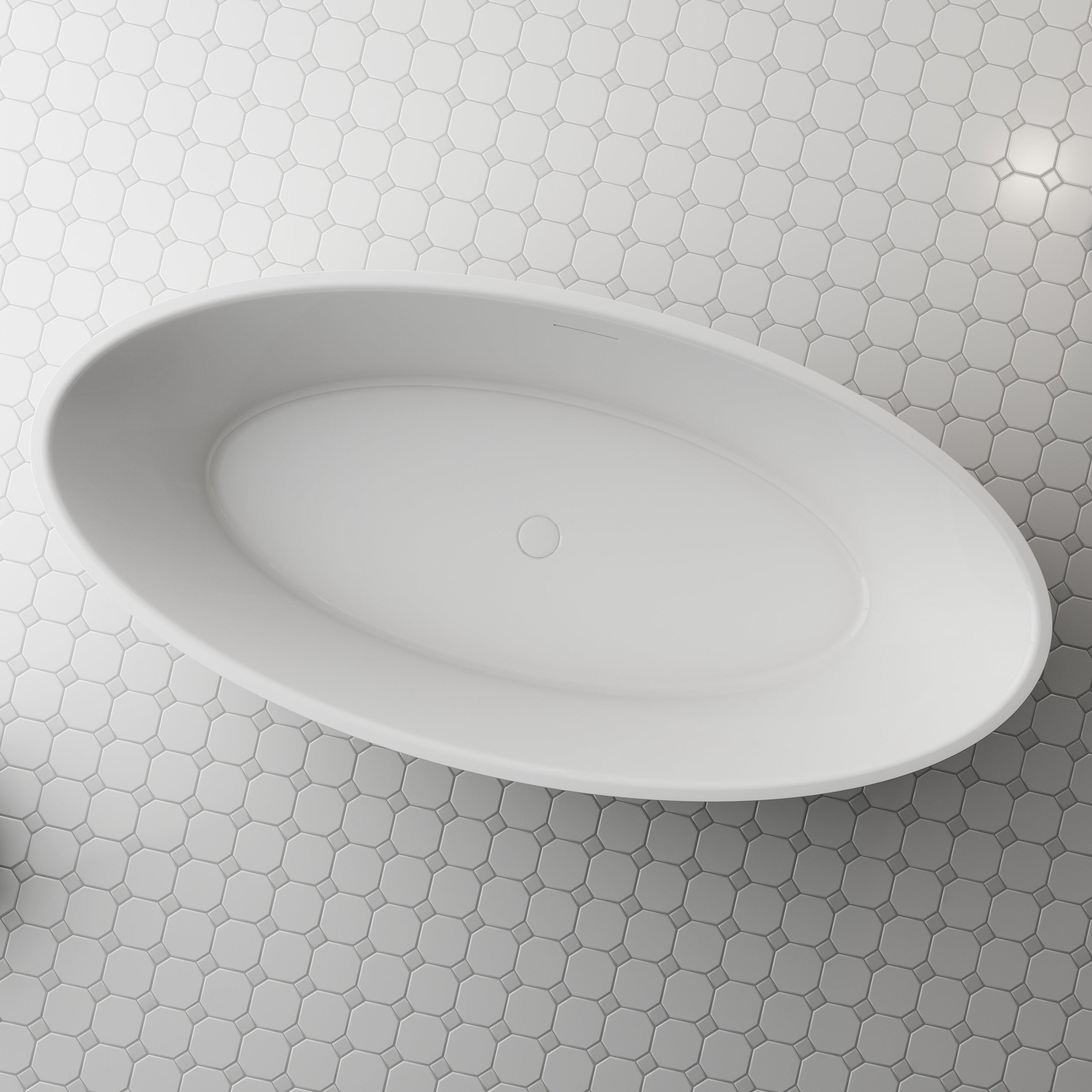 MonBlari Acrylic Freestanding Bathtub TW-7317-GW-TopView