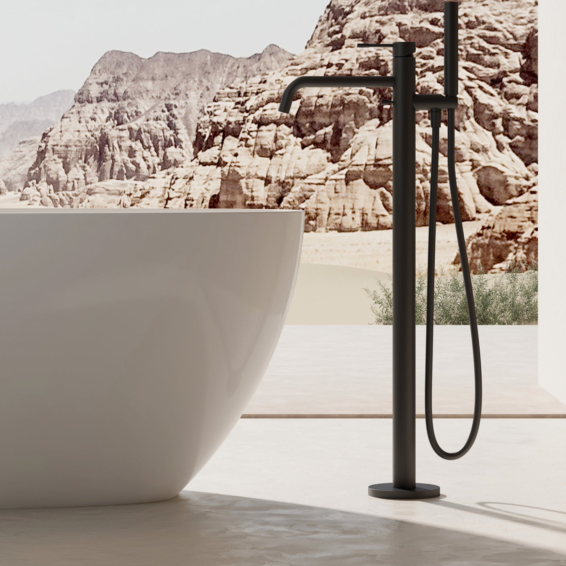 MonBlari Acrylic Freestanding Bathtub TW-7507-GW-FrontCloseUp