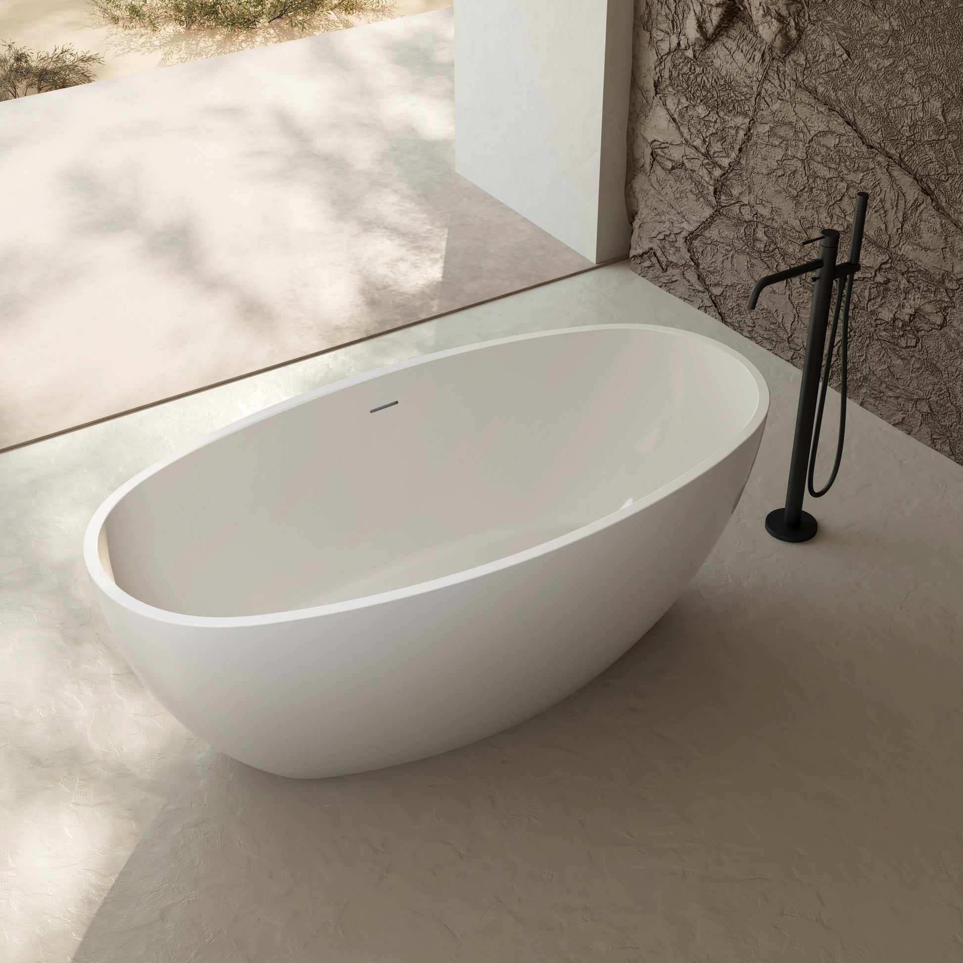 MonBlari Acrylic Freestanding Bathtub TW-7507-GW-SideTop