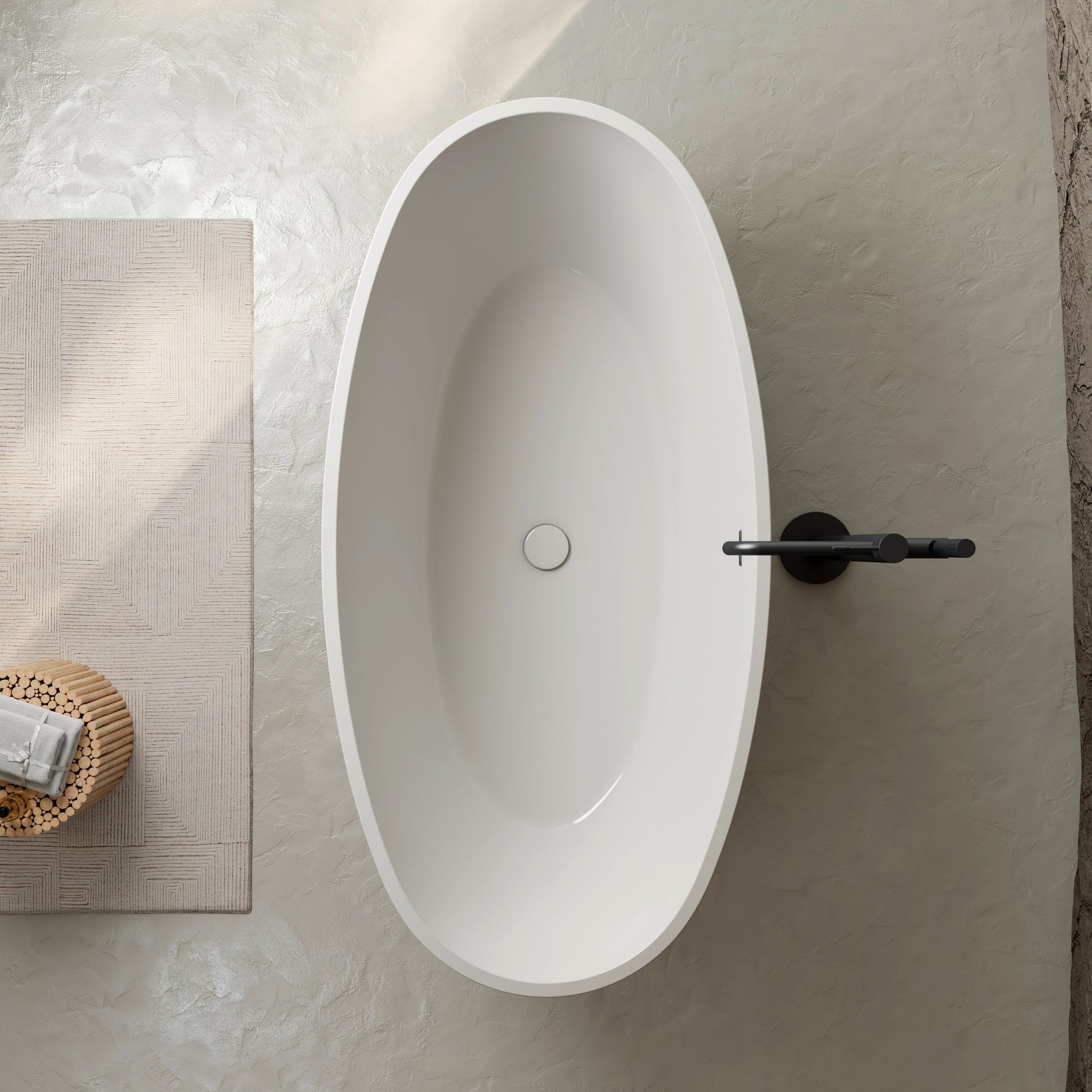 MonBlari Acrylic Freestanding Bathtub TW-7507-GW-TopView