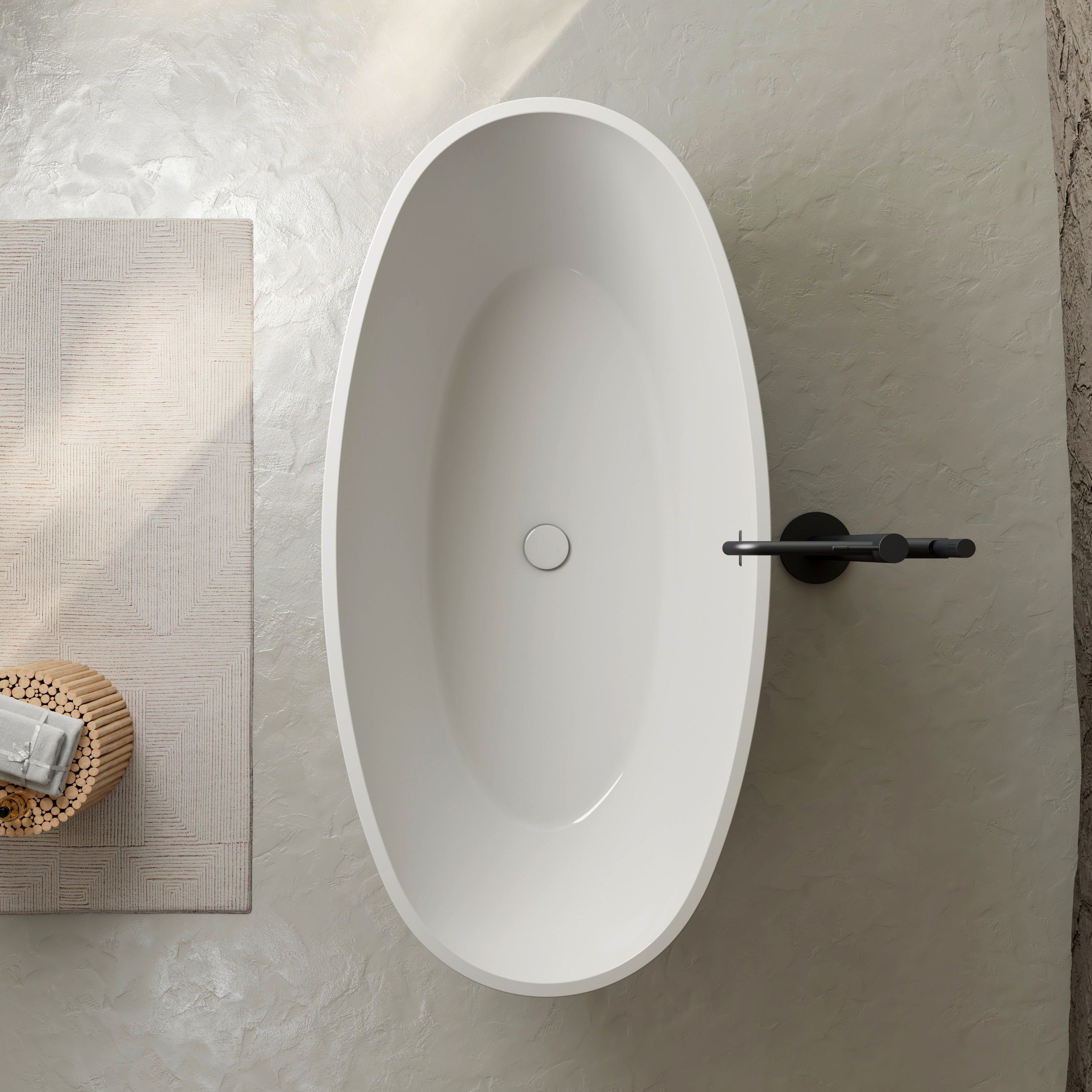 MonBlari Acrylic Freestanding Bathtub TW-7507-GW-TopView