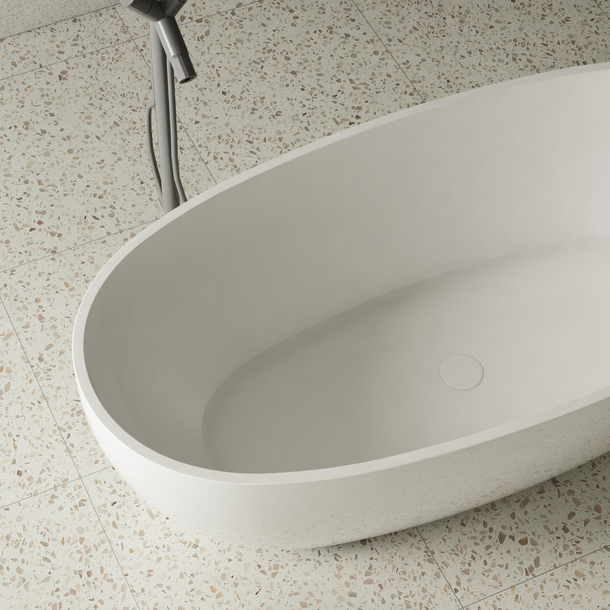 67 Inch MonBlari Acrylic Freestanding BathtubTW7507GW-Closeup