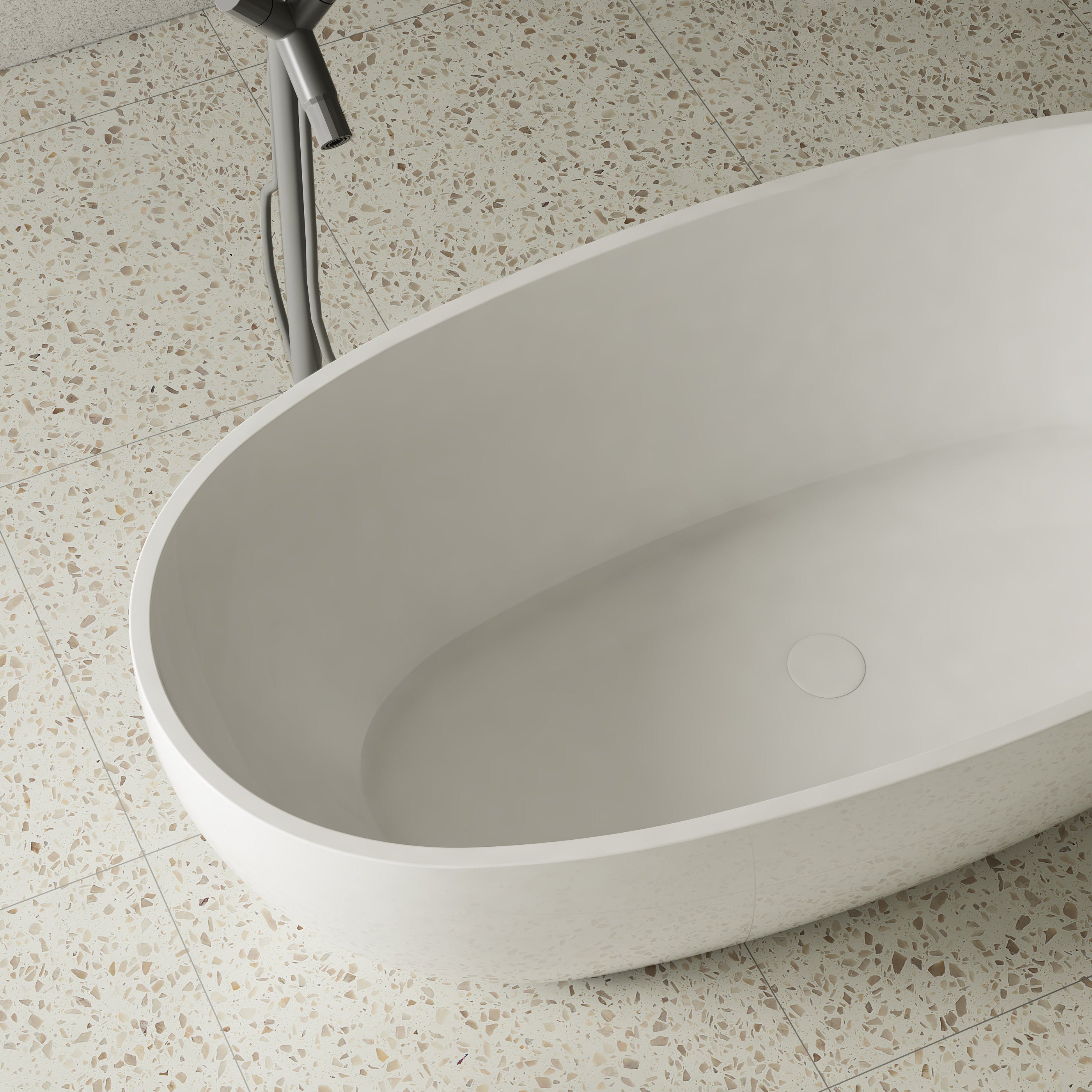 67 Inch MonBlari Acrylic Freestanding BathtubTW7507GW-Closeup