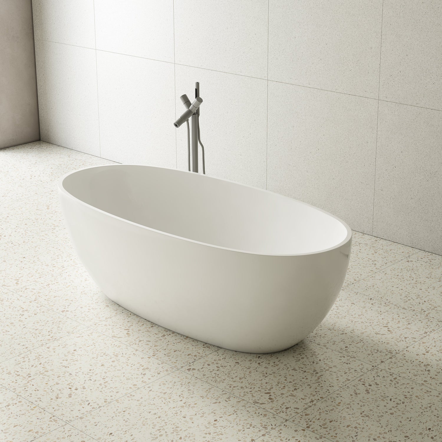 67 Inch MonBlari Acrylic Freestanding BathtubTW7507GW-Right View