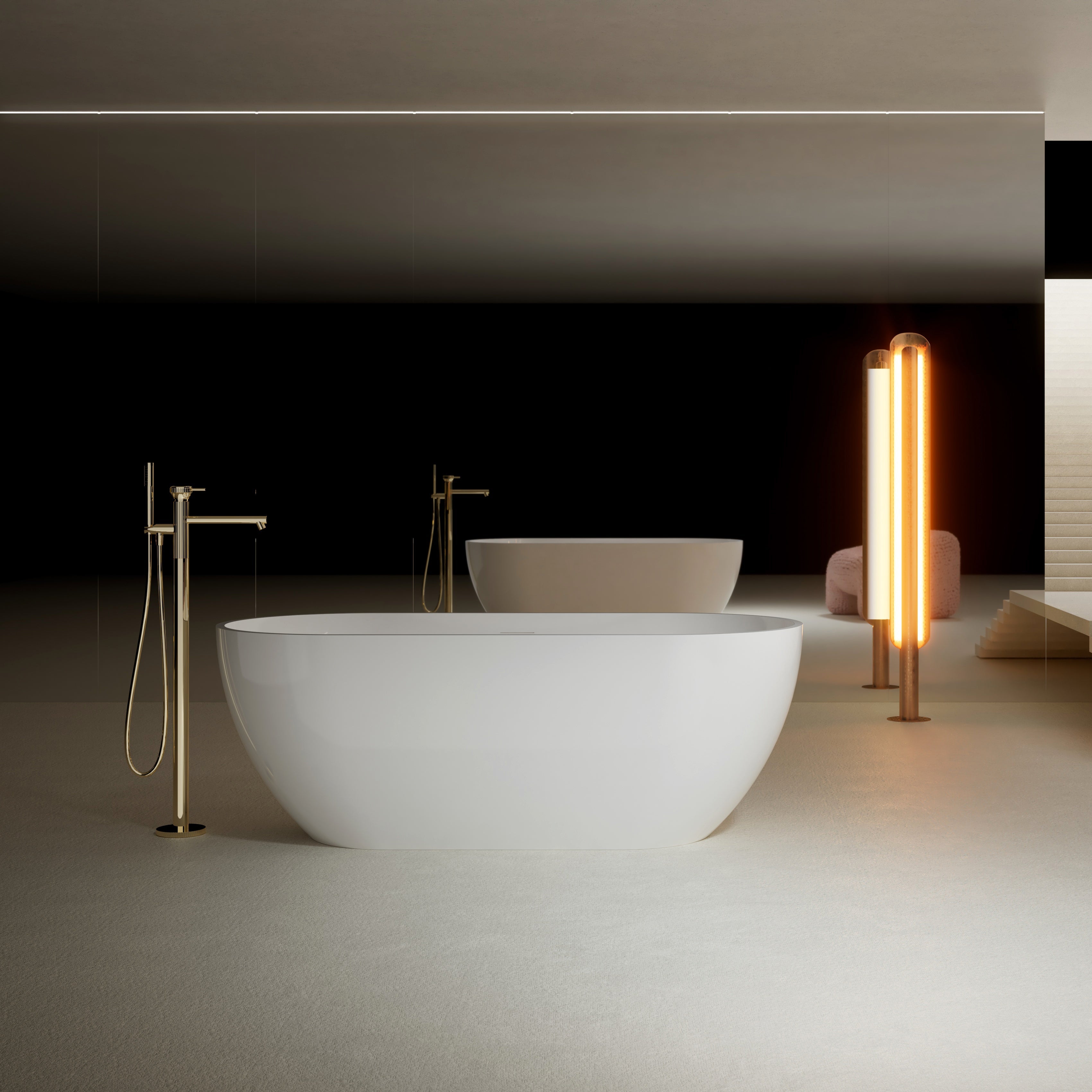 MonBlari Acrylic Freestanding Bathtub TW-7556-GW-FrontView