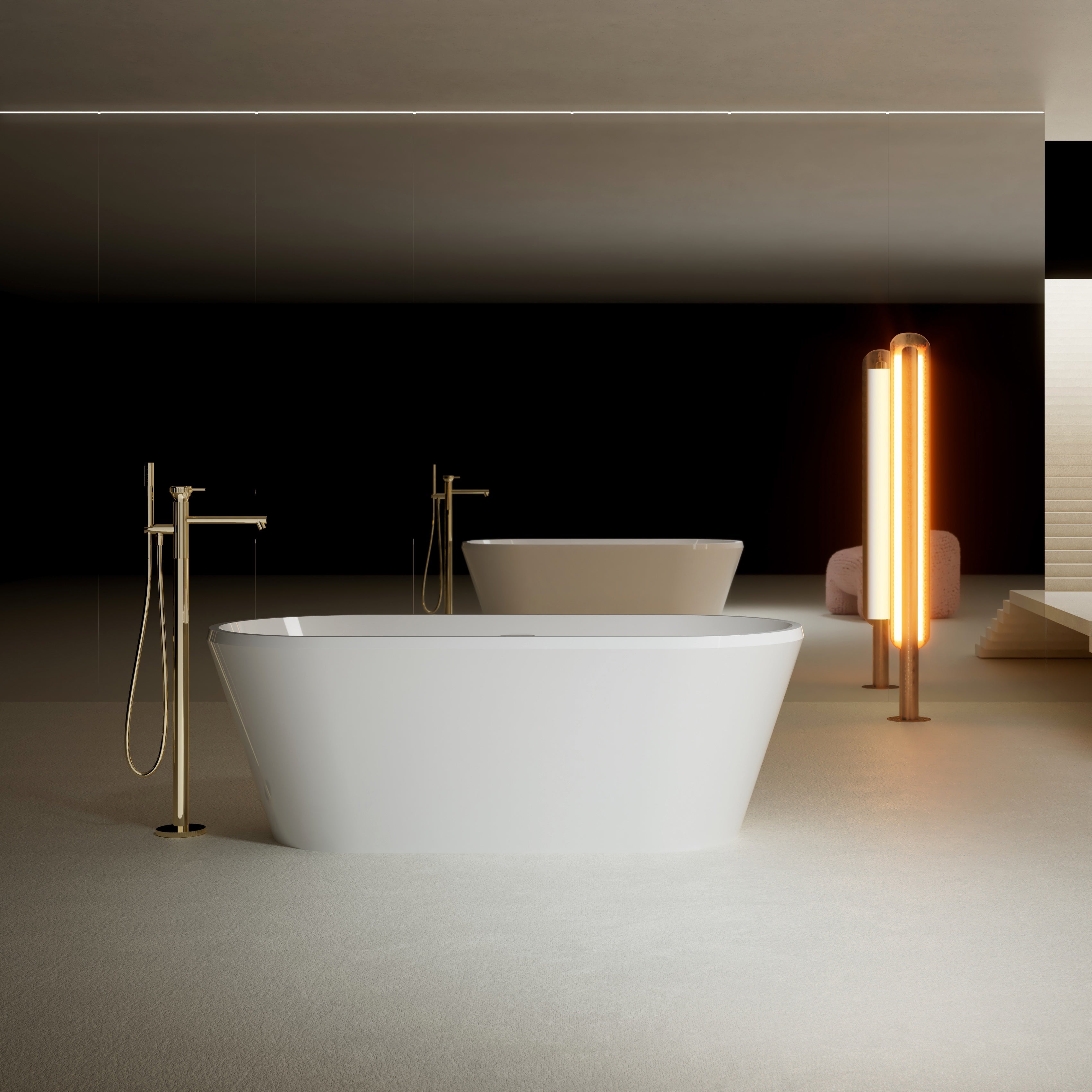 MonBlari Acrylic Freestanding Bathtub TW-7572-GW-FrontView