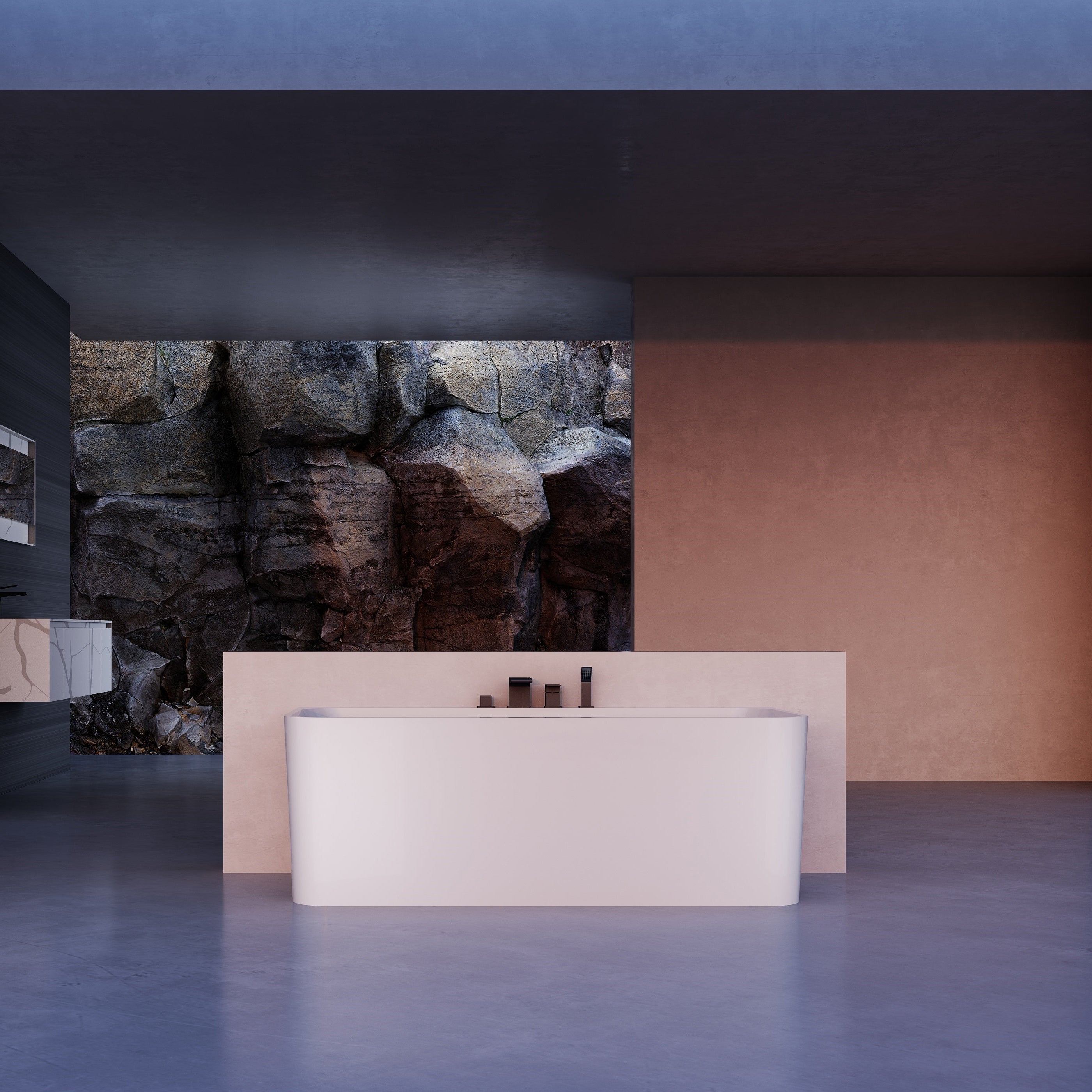 MonBlari Acrylic Freestanding Bathtub TW-7581-GW-FrontView