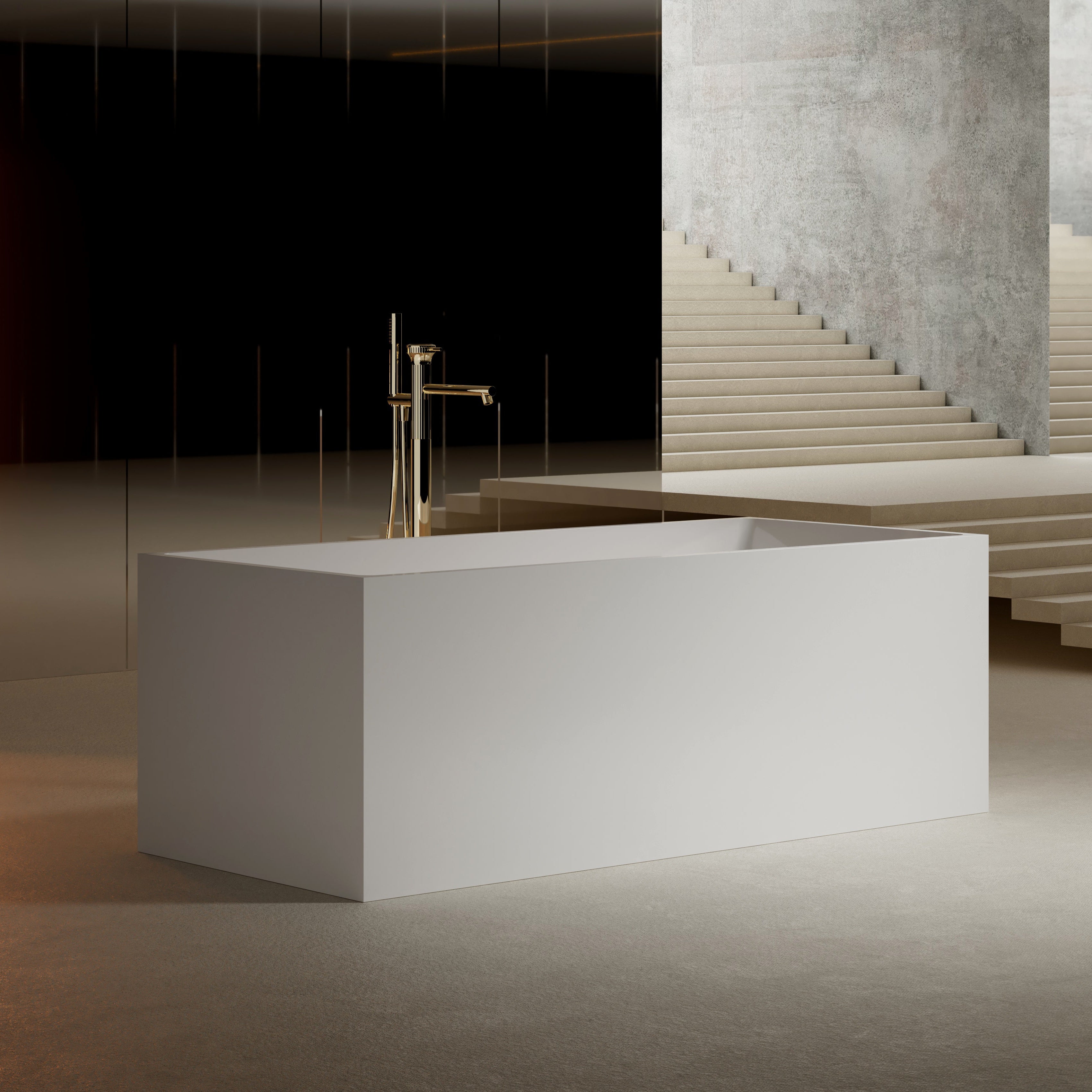 MonBlari Acrylic Freestanding Bathtub TW-7585-GW-SideView