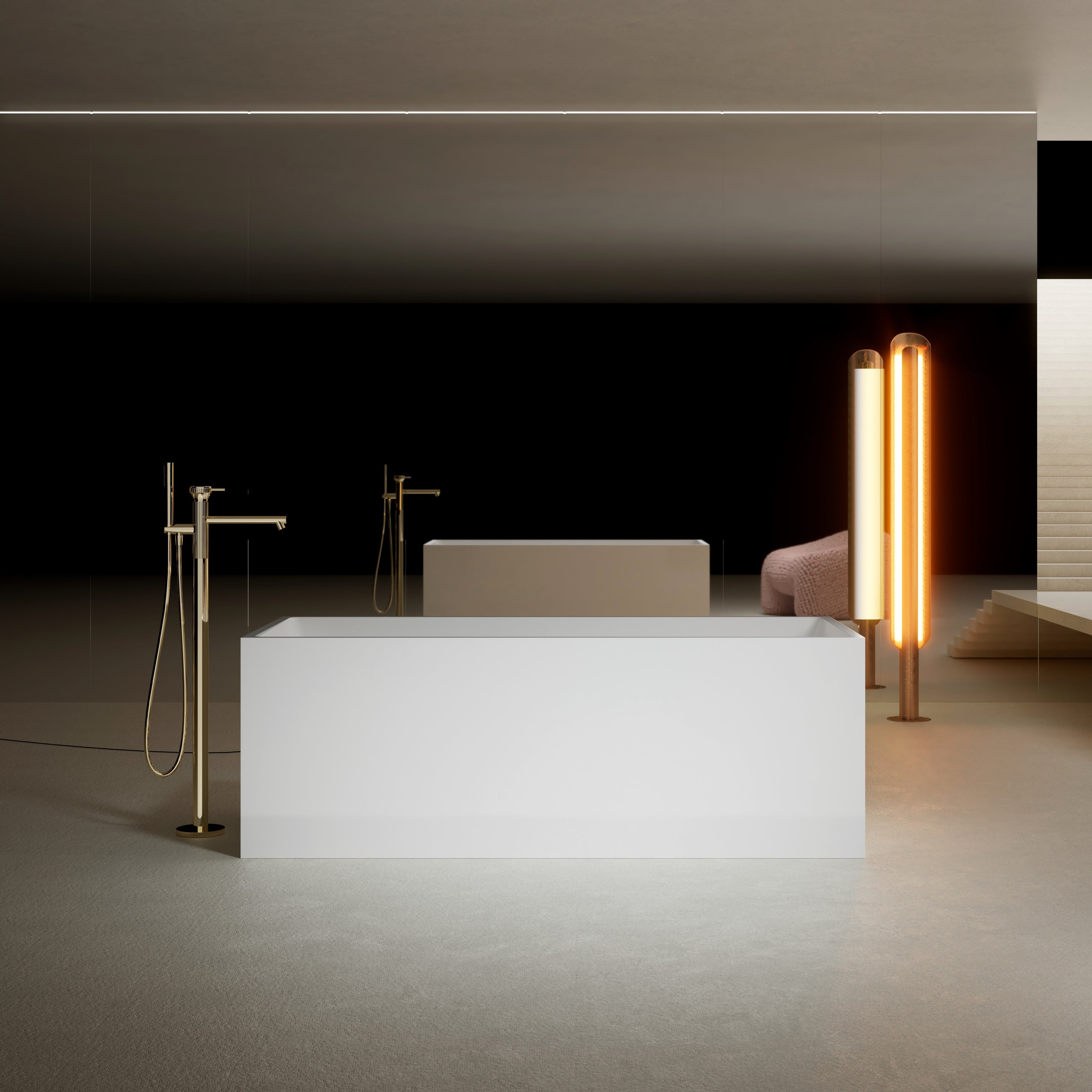 MonBlari Acrylic Freestanding Bathtub TW-7585-GW-FrontView