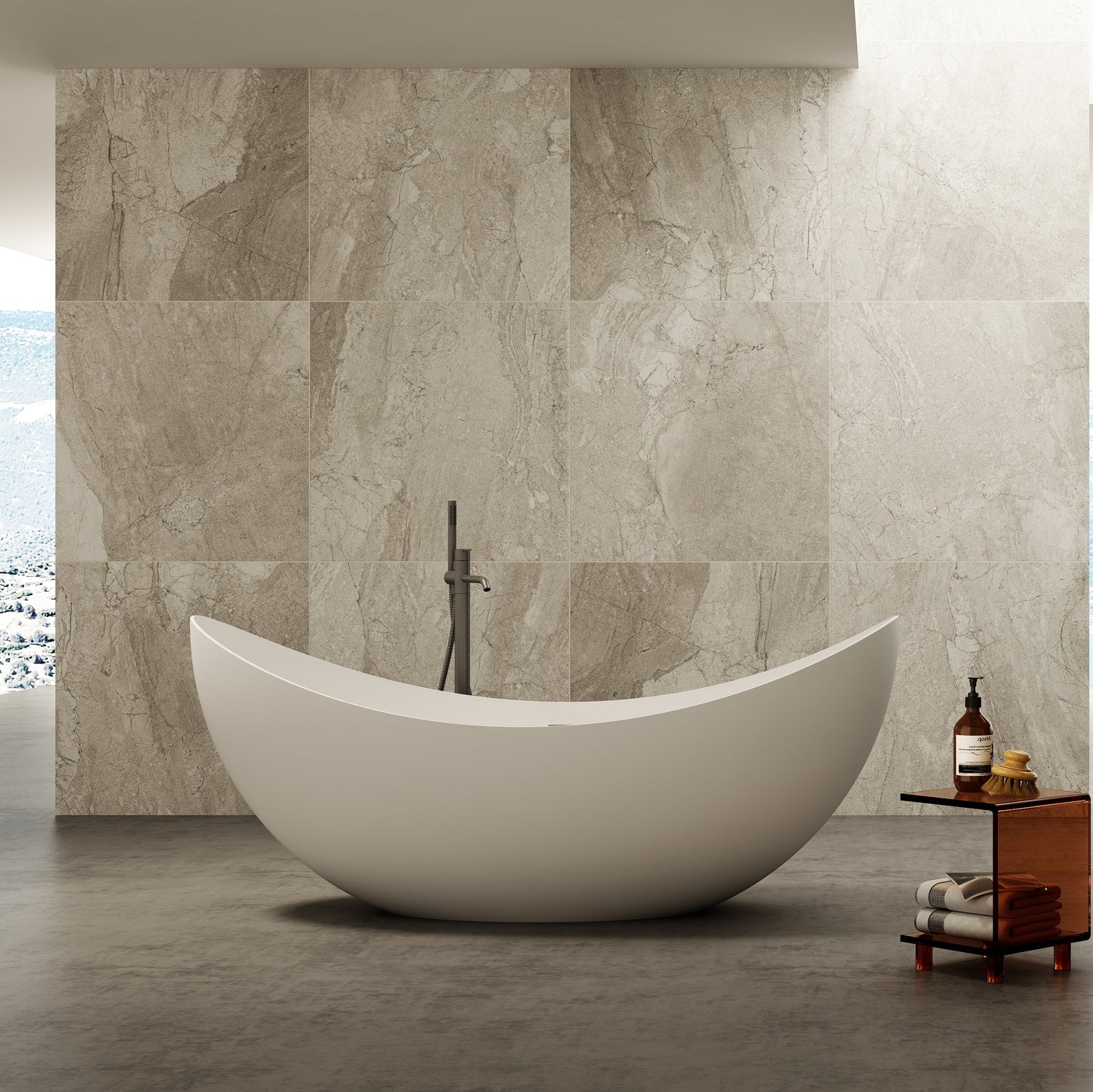 71 inch MonBlari Arcrylic Freestanding Bathtub TW7618MW-FrontView