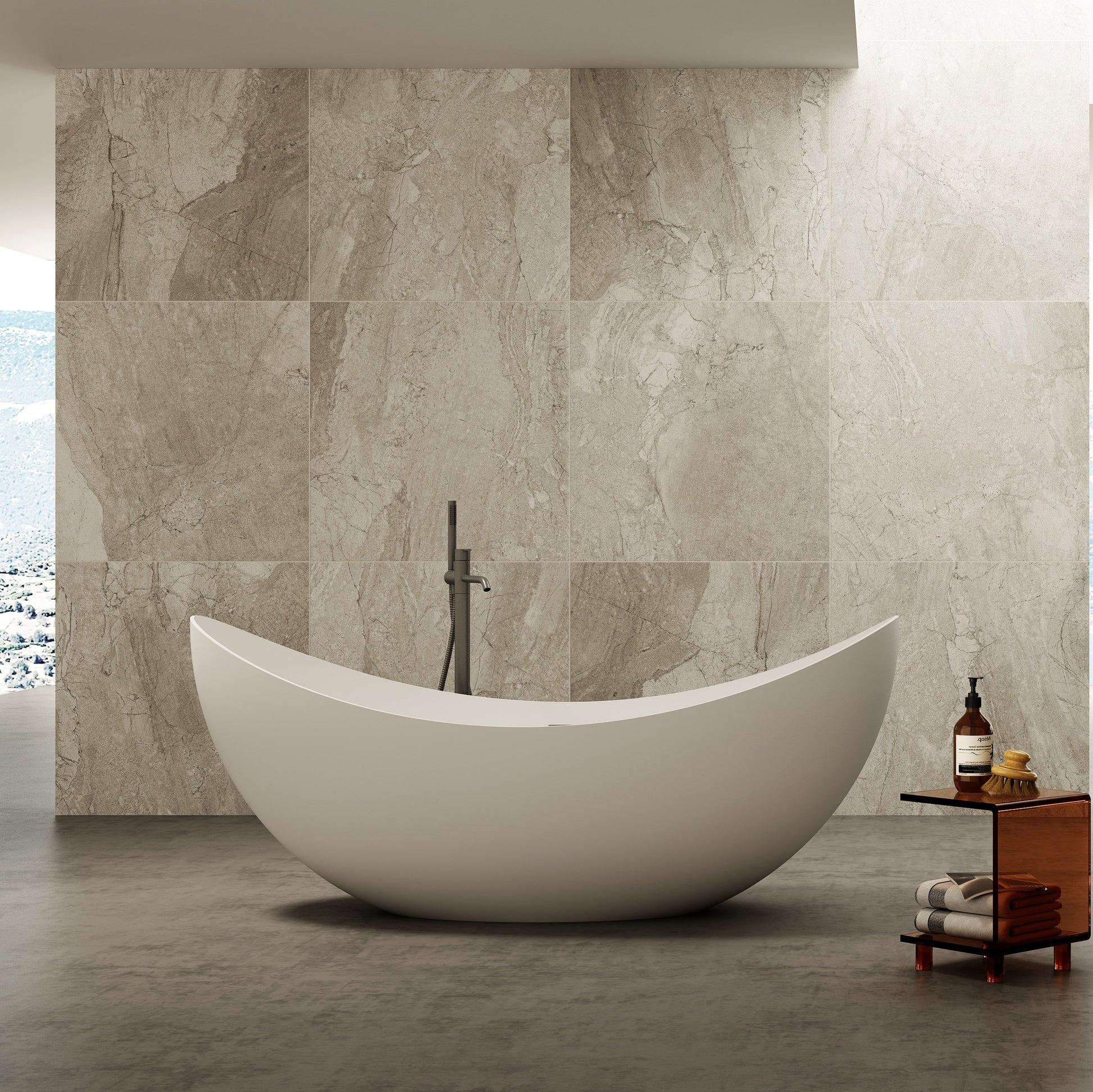 71 inch MonBlari Arcrylic Freestanding Bathtub TW7618MW-FrontView